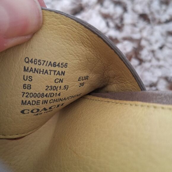 COACH | Manhattan Genuine Leather Grey Green Stiletto Sandal Size 6B - Picture 6 of 8